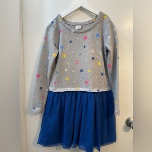 Hanna Andersson Soft Tulle Star Dress Blue Size 10